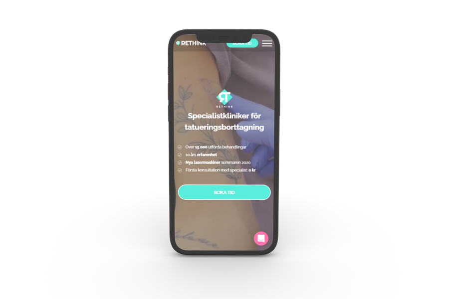 Mobil screenshot för Tatueringsborttagning